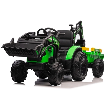 Koparka Z Naczepą Na Akumulator SX2068 Zielona