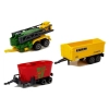Zestaw Pojazdów Rolniczych Traktory Przyczepy z Figurkami Zwierząt