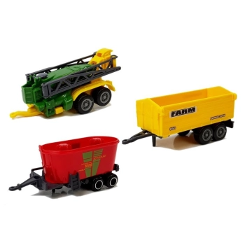 Zestaw Pojazdów Rolniczych Traktory Przyczepy z Figurkami Zwierząt