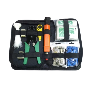 Komplet Narzędzi Sieciowych 19w1 Tester Zaciskarka Kabli