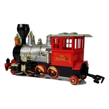 Kolejka Pociąg Klasyczny na Baterie Dym Dźwięk Efekty Świetlne