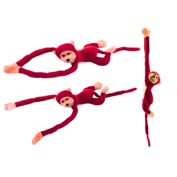 Maskotka Pluszowa Małpka z Dźwiękiem Czerwona 60 cm