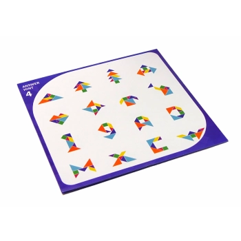 Układanka Tangram 7 Magnetycznych Klocków Puzzle Kolorowe