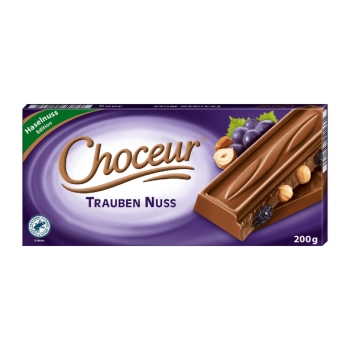 Choceur Trauben Nuss - Czekolada z Rodzynkami i Orzechami 200g