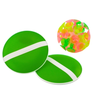Gra Zręcznościowa Paletki Okrągłe Piłka Z Przyssawkami Zielony