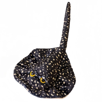 Maskotka Pluszowa Płaszczka Przytulanka Czarna W Kropki 50cm