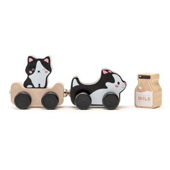 Drewniana Zabawka Mądre Kotki Mleko 15450