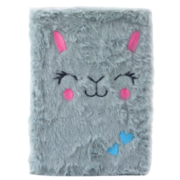 Pluszowy Zeszyt Notatnik W Linie Zając Szary A5 80 Kartek