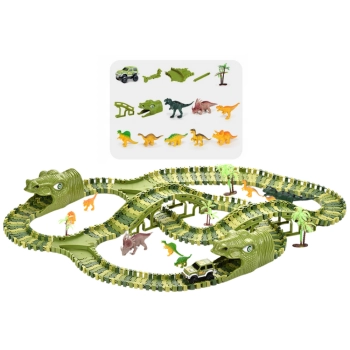 Tor Wyścigowy DIY Dinozaur 240 Elementów