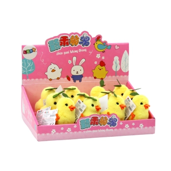 Kurczak Żółty Nakręcany Skacząca Kurka Z Listkiem