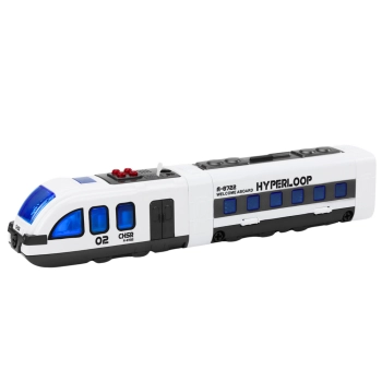 Pociąg Pasażerski Tory Do Skręcania Majsterkowania DIY Dźwięki Światła