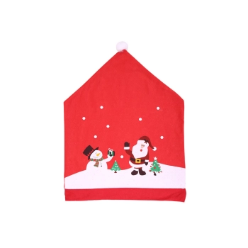 Pokrowiec Na Krzesło Świąteczny Czerwony 60cm x 48cm 1szt.