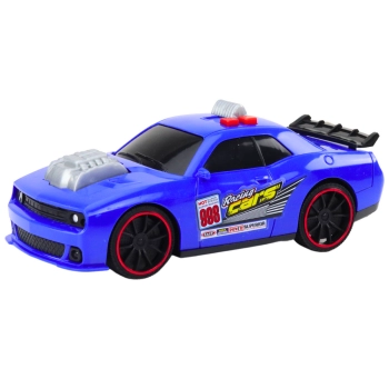 Samochód Wyścigowy Światła Dźwięki Otwierany Silnik Niebieskie
