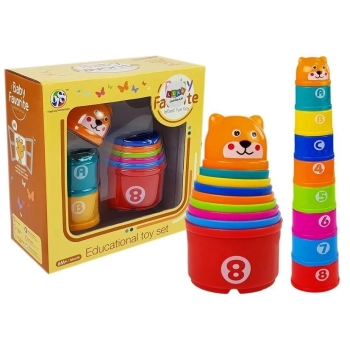 Piramidka Kubeczki dla Niemowlaka z Cyferkami