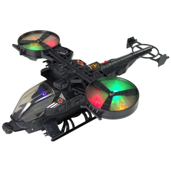 Helikopter Wojskowy Ogromne Skrzydła Światła Dźwięk Obraca Się