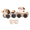 Drewniana Zabawka Mądre Pieski Kość 15443