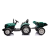 Traktor Na Akumulator HC-306 Z Przyczepą Ciemno Zielony 24V