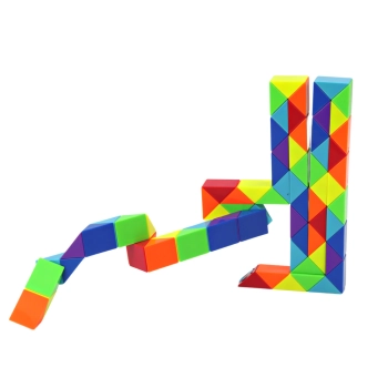 Klocki Gra Zręcznościowa Układanka Wąż Edukacyjny Kolorowy 72 ele.