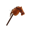 Pluszowa Głowa Konia Na Kiju Hobby Horse Koń Długowłosy Brązowy Dźwięki