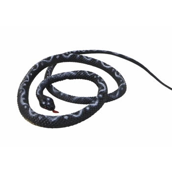 Sztuczny Gumowy Wąż Koralowy Czarny PVC