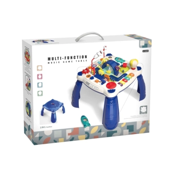 Interaktywny Stolik Edukacyjny Niebieski Transport Pojazdy Ruch Drogowy