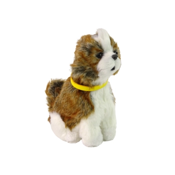 Interaktywny Pies Piesek Rasy Shitzu Pluszowy Szczeka Rusza Ogonem