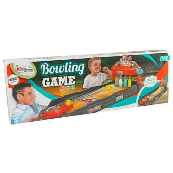 Gra Zręcznościowa Mini Kręgle Wyrzutnia Tor Karty