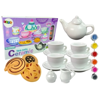 Zestaw Do Herbaty DIY Do Malowania Farby Porcelana Ciasteczka