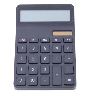 Kalkulator Biurowy Szkolny 12-Cyfrowy Wyświetlacz LCD Solar Czarny