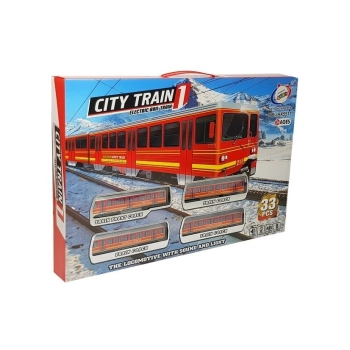 Pociąg Kolejka Tory Na Baterie 33 Elementów