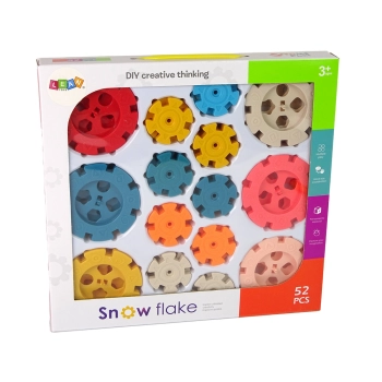 Klocki Konstrukcyjne Płatki Śniegu 52 Elementy