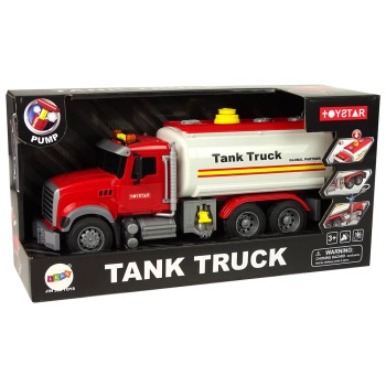 Samochód Ciężarówka Cysterna Biała Dźwięki Światła