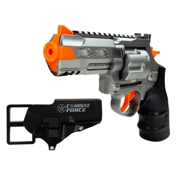 Zestaw Policyjny Pistolet Kajdanki Lornetka Gwizdek Zegarek Odznaka