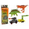 Dinozaury Zestaw Auto Rakieta Przyczepa