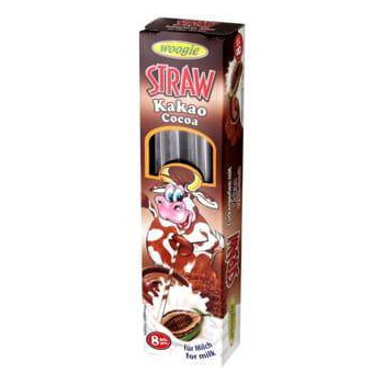 Woogie Trinkhalme Rurki do Mleka Czekoladowe 8 x 4 g