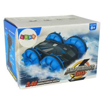 Auto Amfibia Dwustronna Zdalnie Sterowana RC 360 Stopni Niebieska 2,4G