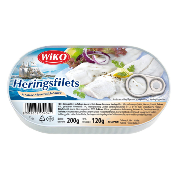 Wiko Filety Śledziowe w Kremowym Sosie Chrzanowym 200 g