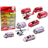 Zestaw Autek Resoraki Pojazdy Straż Pożarna Ambulans 10 el.