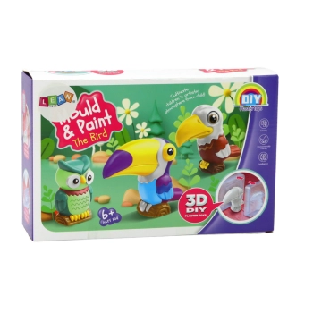 Zestaw Kreatywny Artystyczny Ptaki 3D Gips Farbki