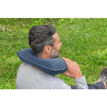 Dmuchana Poduszka Podróżna 46 x 28 cm Rogal Niebieska Bestway 67006