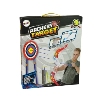 Zestaw Strzelecki Łuk Tarcza na Stojaku 134 cm Kołczan Pistolety