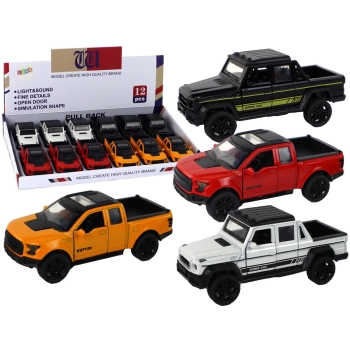 Autko Pojazd z Przyczepą 1:36 Dźwięki Światła 4 Kolory