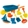 Zestaw Zabawek Do Piasku Toczka Foremki Zwierzątka Łódka Turkusowy