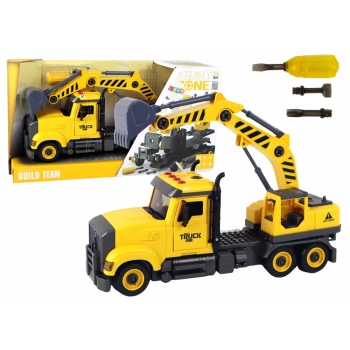 Auto Ciężarówka Do Składania z Dźwigiem Żółta