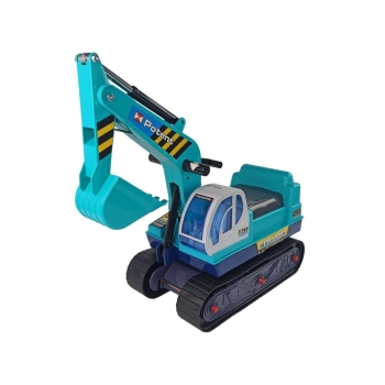 Duża Koparka Jeździk Koparka Budowa Kask Zielona