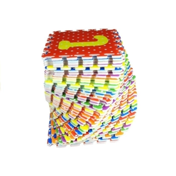 Puzzle Piankowe Kolorowe Alfabet i Cyferki 36 elementów