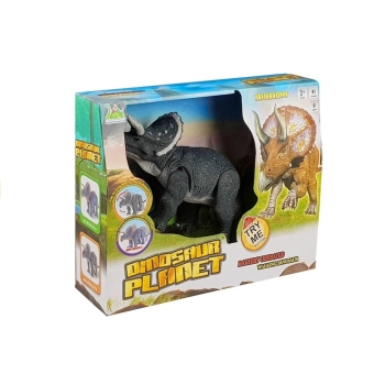 Duży Dinozaur Na Baterie Triceratops Szary