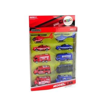 Zestaw 10 Resoraków Pojazdy Ratownicze Policja Straż