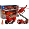 Zestaw Pojazdów Straż Pożarna Helikopter Motor Światło Dźwięki