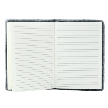 Pluszowy Zeszyt Notatnik W Linie Zając Szary A5 80 Kartek